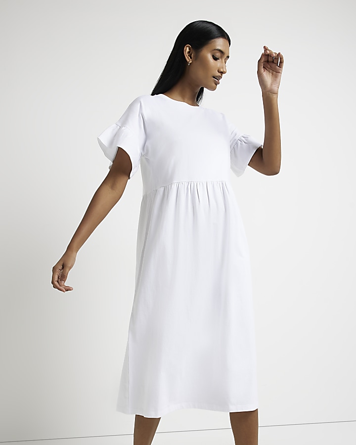 White t-shirt midi dress