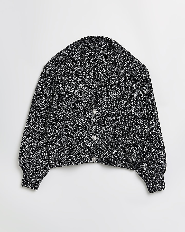Black chunky knit cardigan