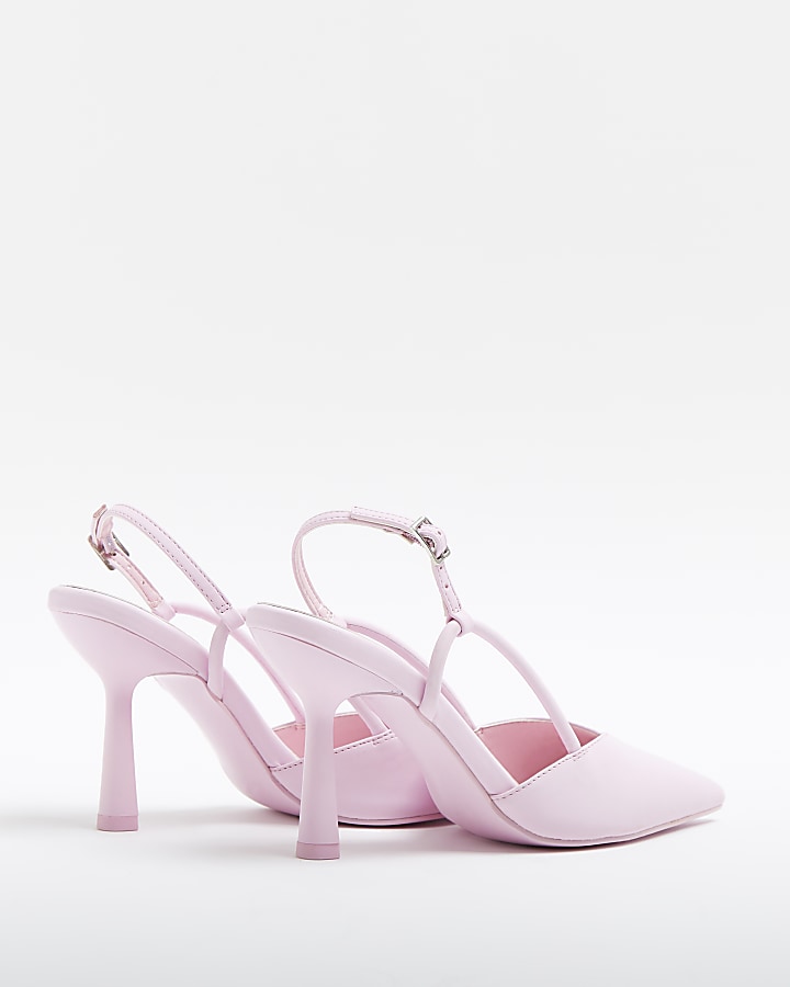 Pink slingback court shoes