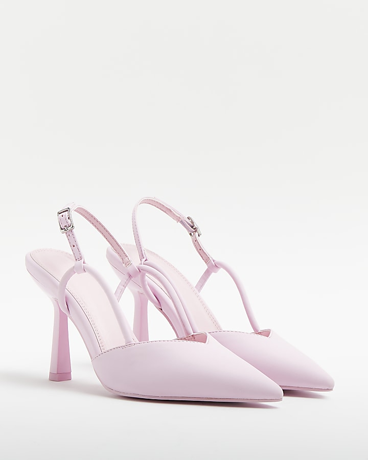 Pink slingback court shoes