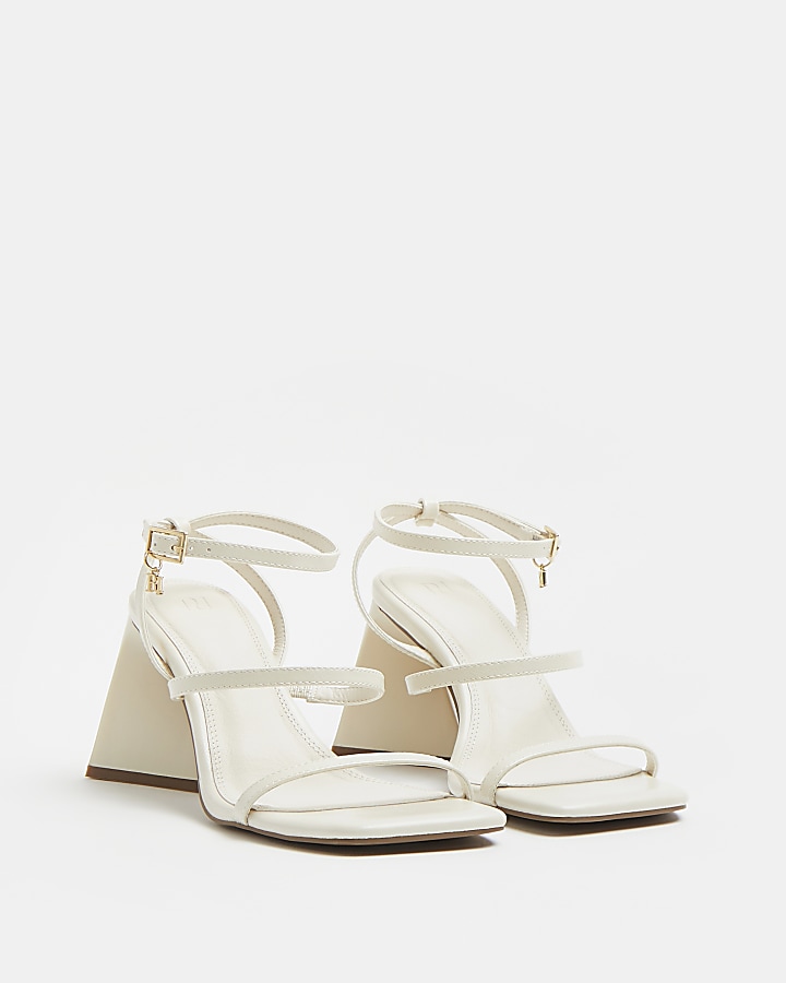 Cream strappy sandals