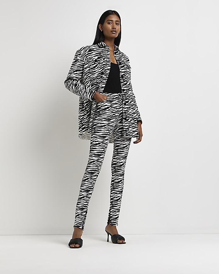 River island hot sale zebra coat