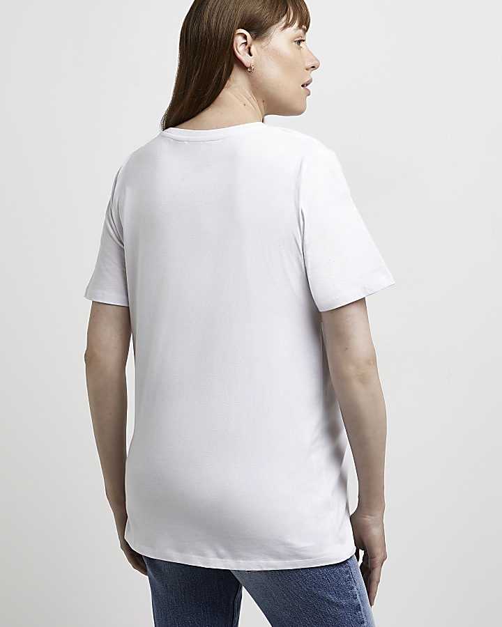 White graphic nursing t-shirt