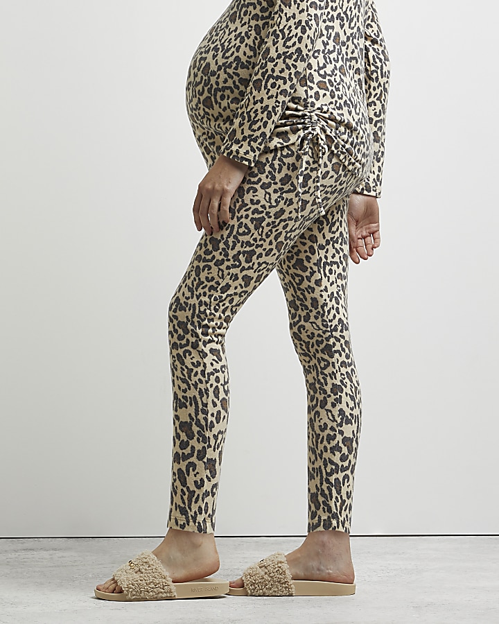 Maternity leopard leggings sale