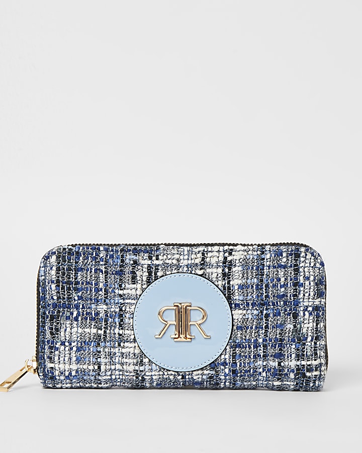 Blue boucle purse