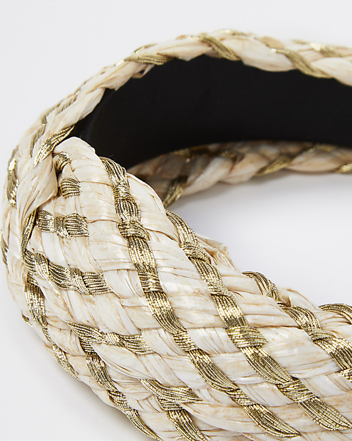Gold plaited knot headband