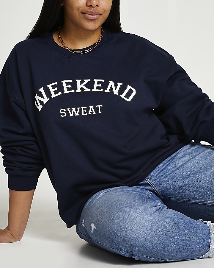 Navy long sleeve weekend sweatshirt