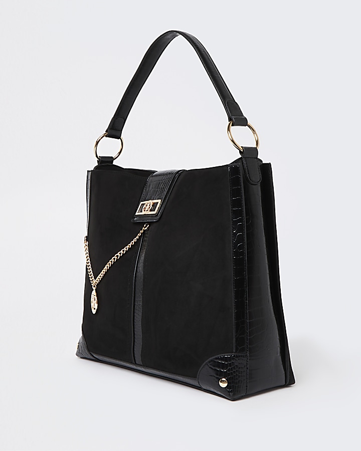 River island cheap black side bag