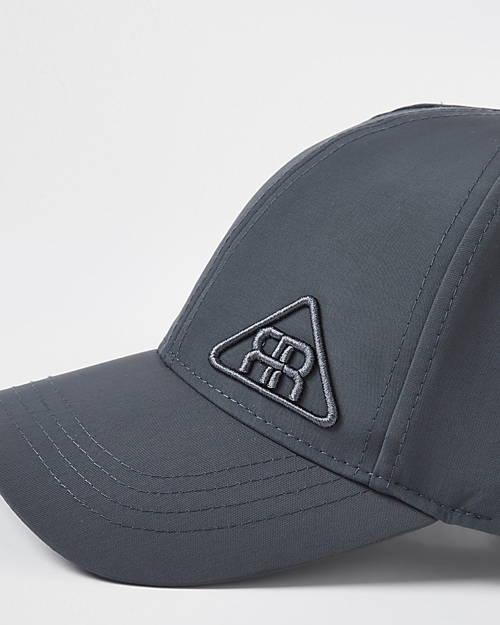 Grey rubber triangle logo nylon cap
