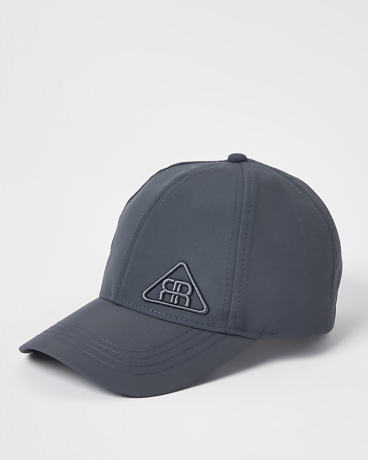 Grey rubber triangle logo nylon cap