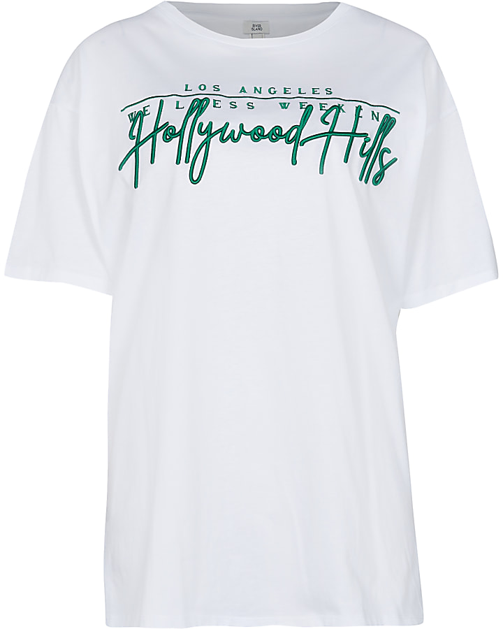 White short sleeve Hollywood Hills t-shirt