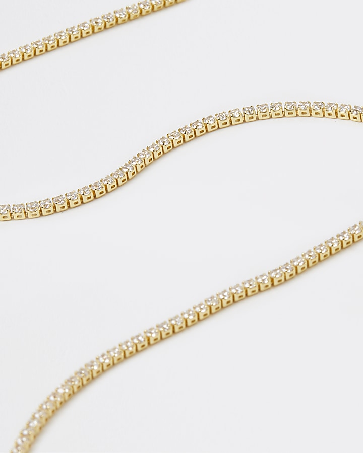Gold Plated Tennis Necklace