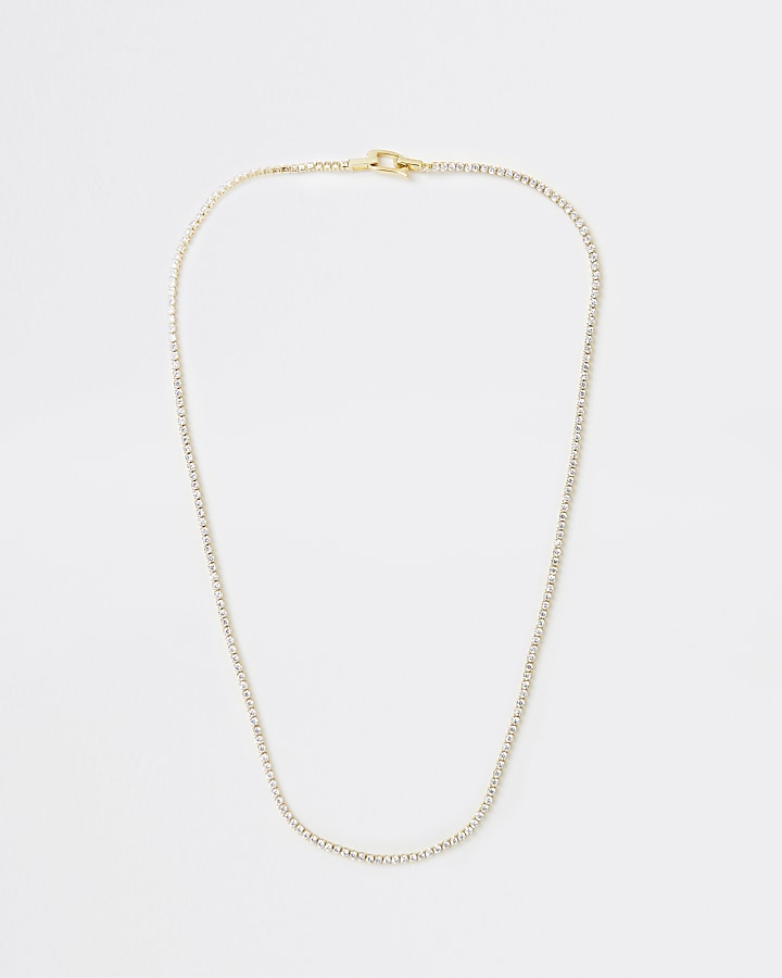 Gold Plated Tennis Necklace