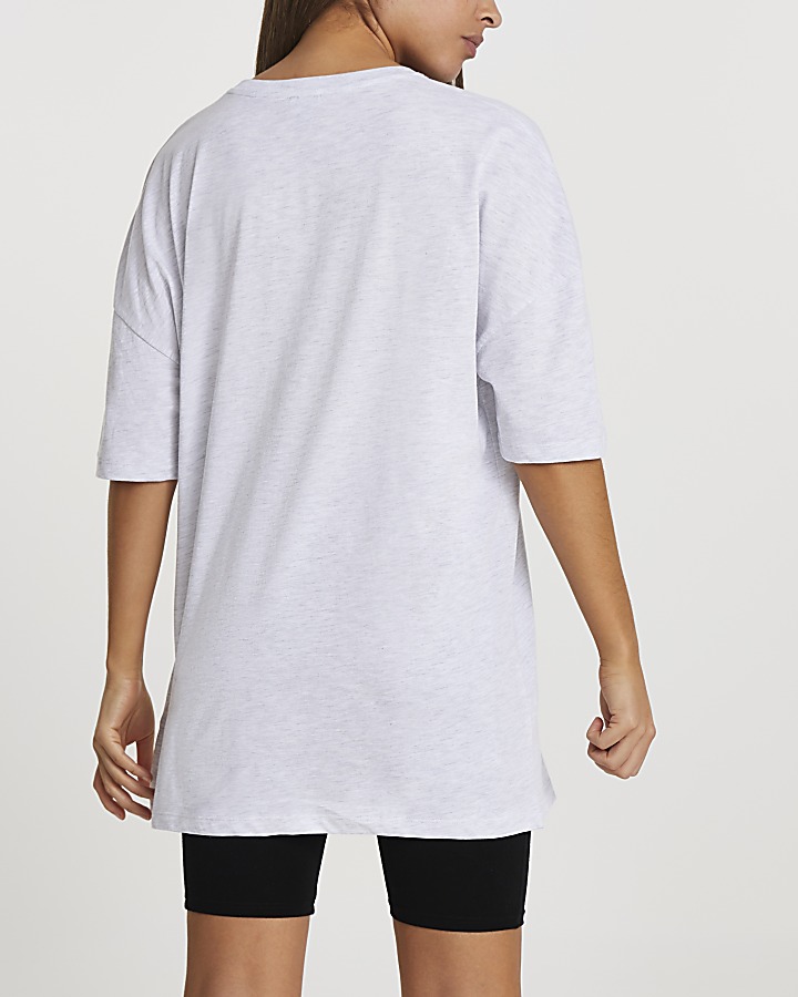 Grey oversized Cali print t-shirt