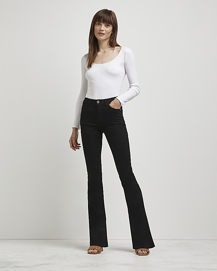 Womens black flare on sale jeans