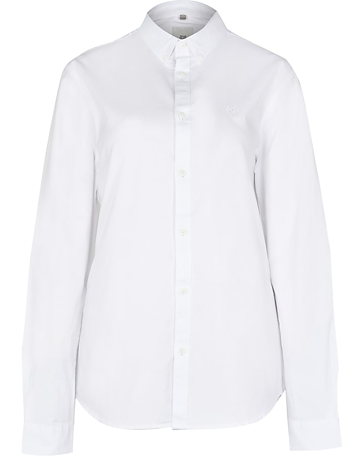 White long sleeve oxford shirt