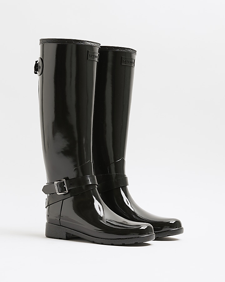 Hunter black Adjustable Tall Wellington Boots