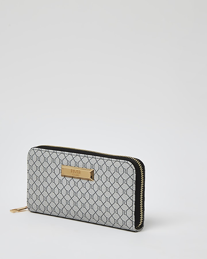 Grey classic RI monogram purse