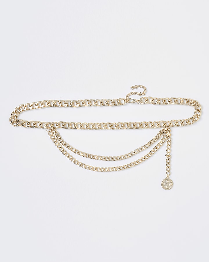 Gold colour charm belly chain