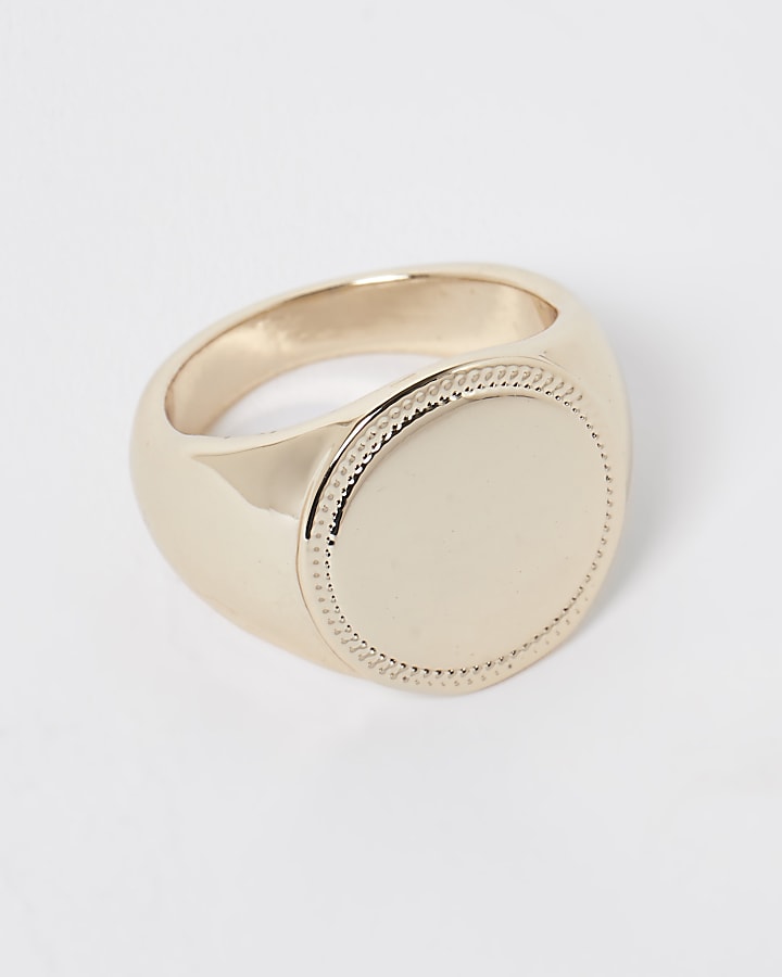 Gold colour chunky circle ring
