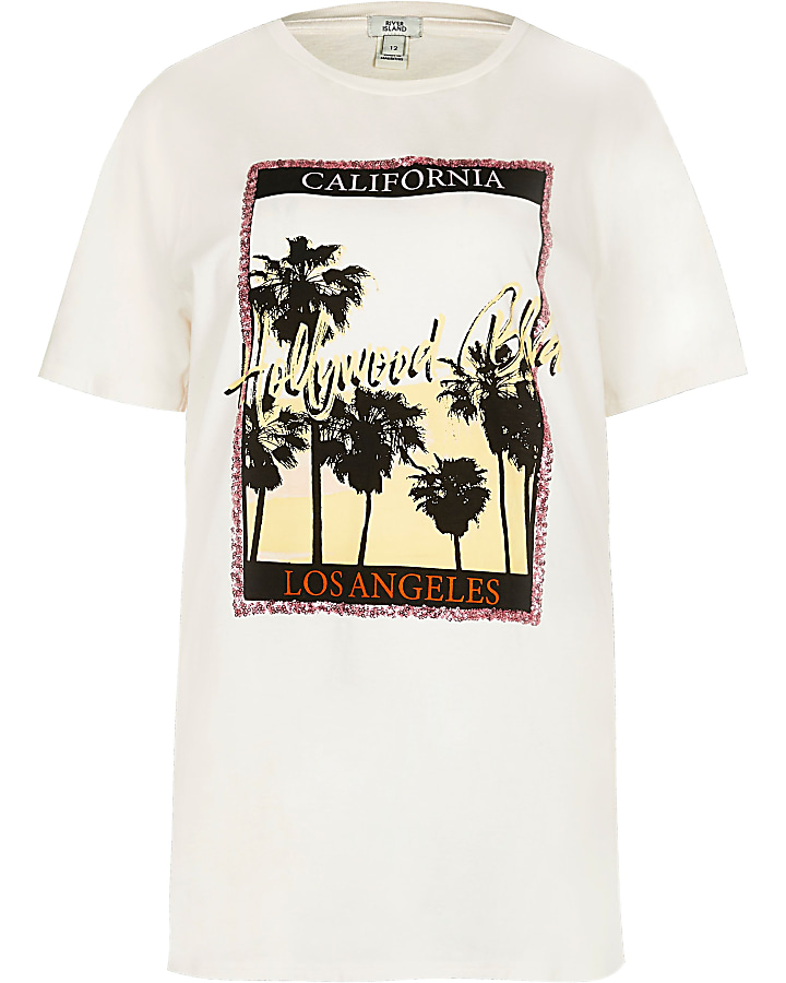 Pink Hollywood graphic t-shirt