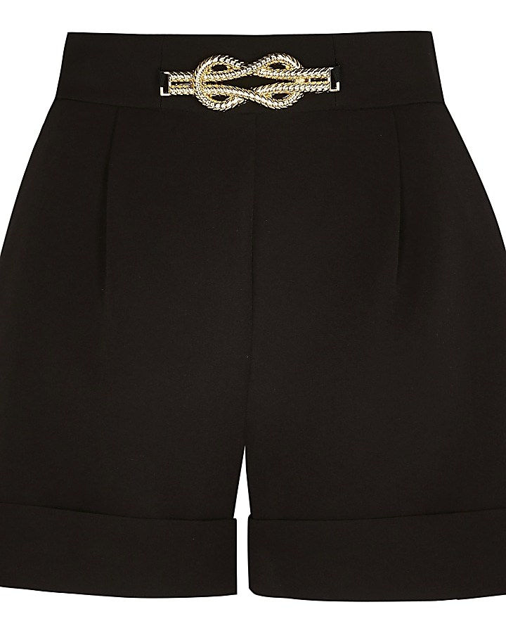 Black knot detail shorts