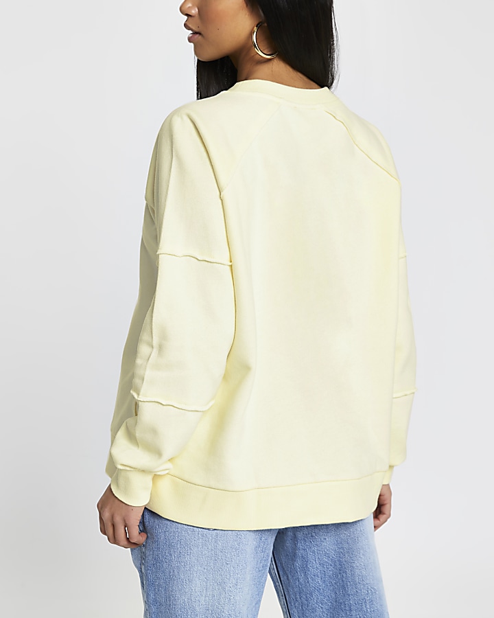 Petite yellow 'New York' sweatshirt