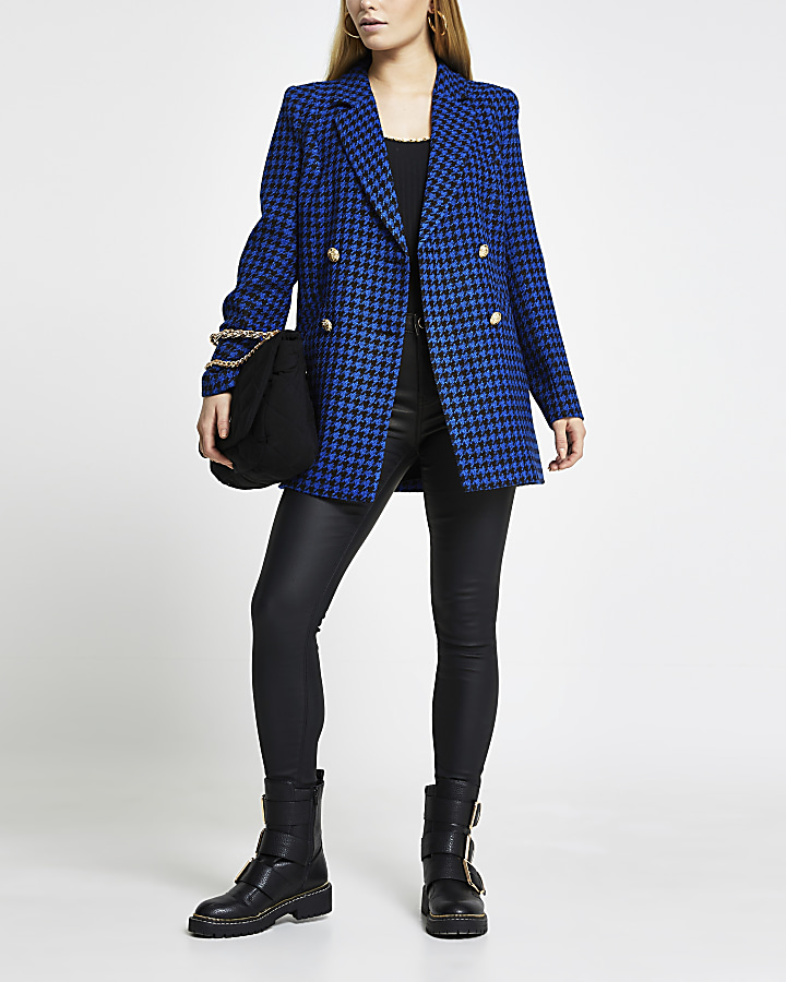 Dogtooth on sale check blazer