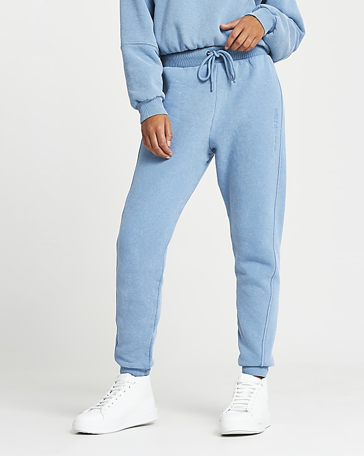 Blue RI ONE washed joggers