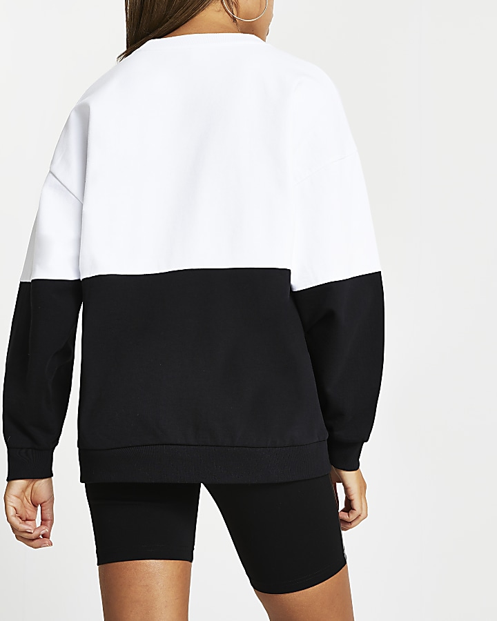 White 'Los Angeles' colour block sweatshirt