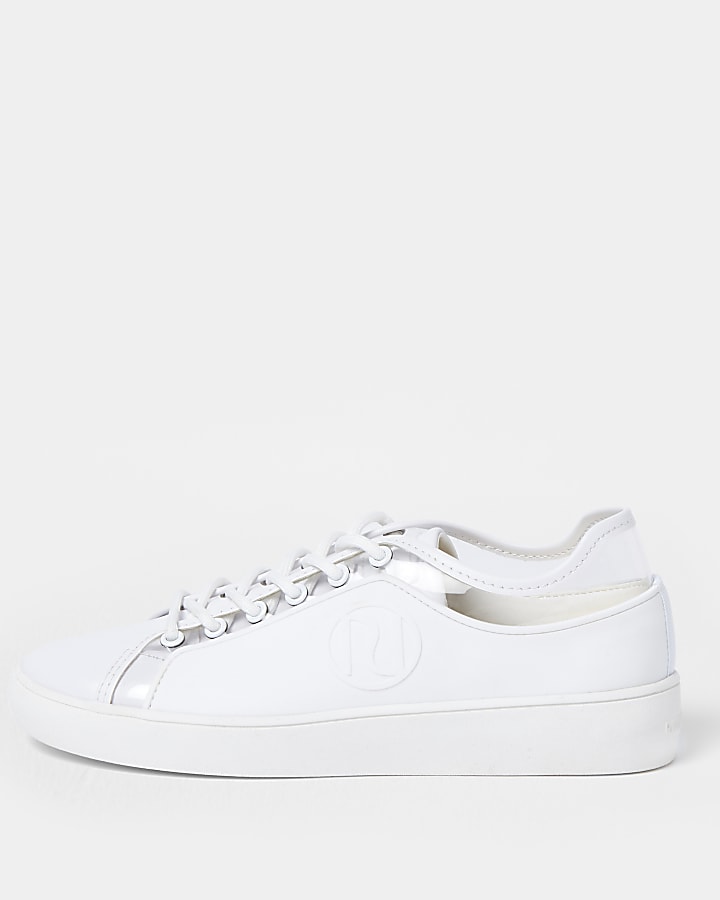 White perpex detail trainers