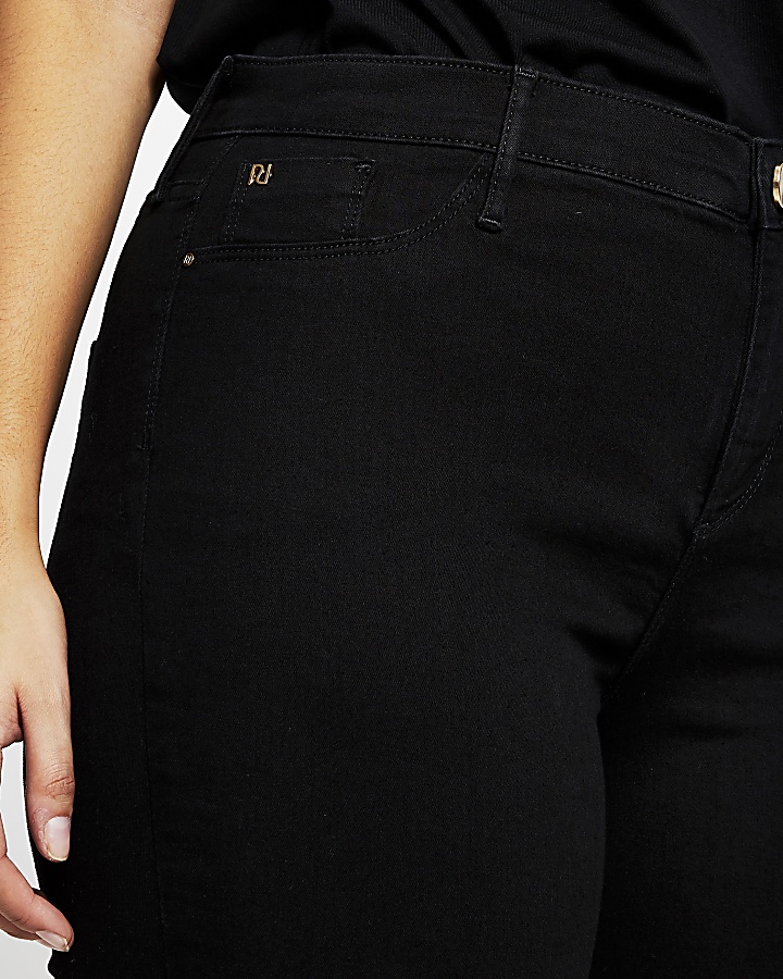 Plus black Molly mid rise skinny jeans