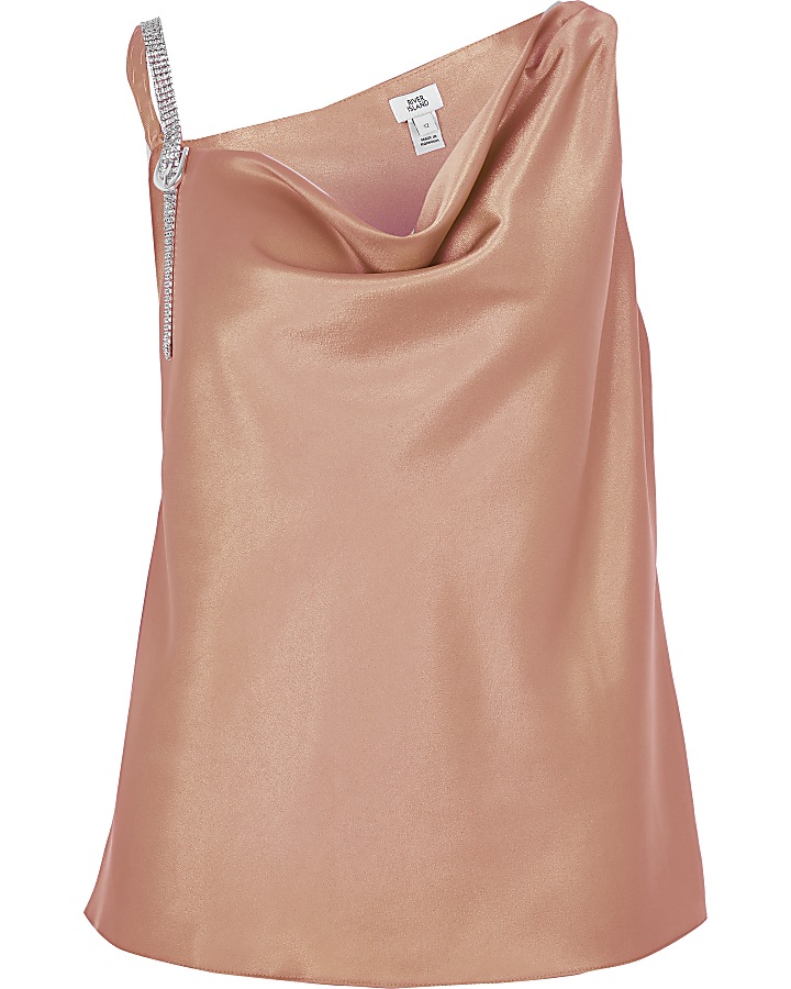 Pink cami with bling strap
