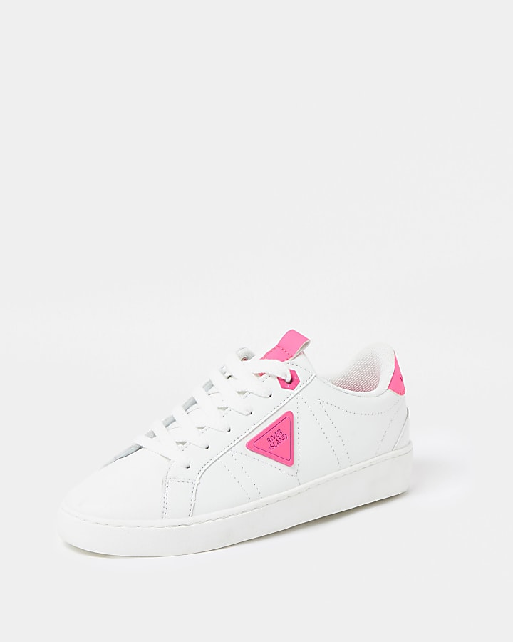 Pink RI lace up trainers