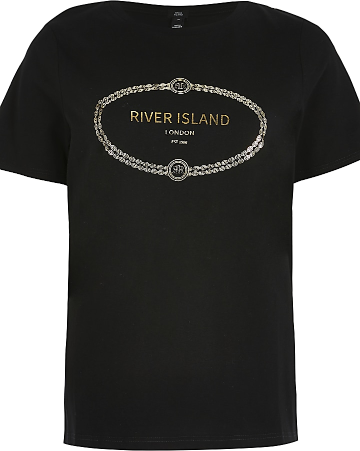 Black RI chain short sleeve t-shirt