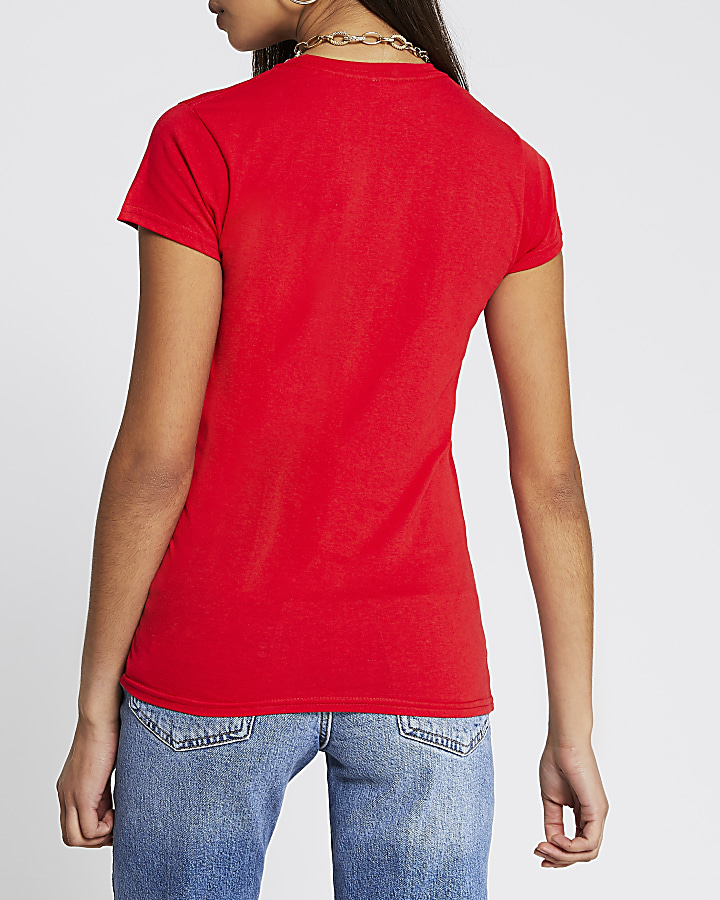 Red short sleeve 'Believe In Yourself' Tshirt