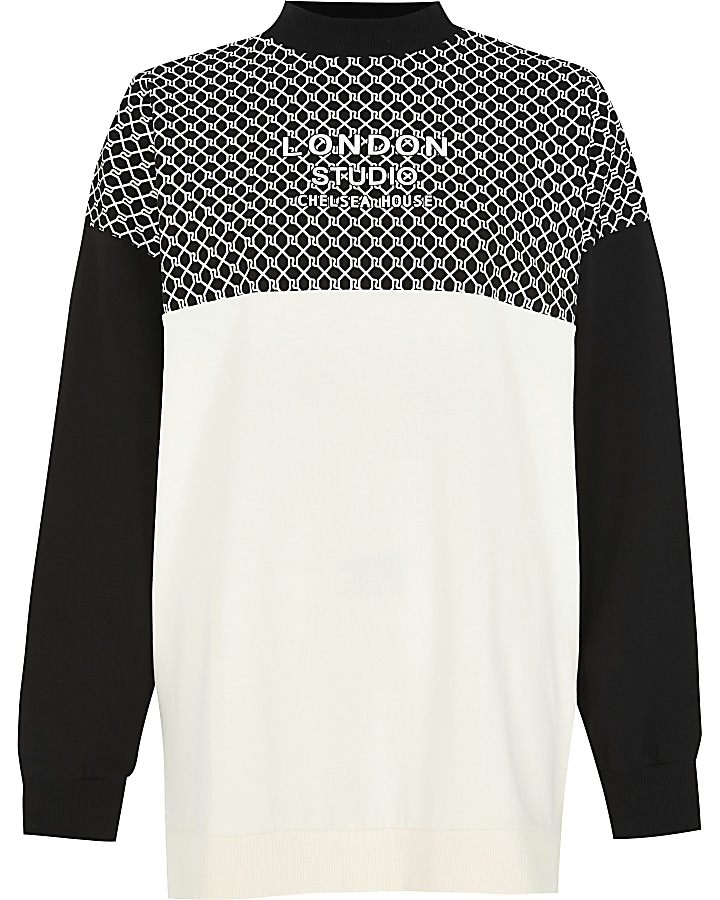 Black long sleeve 'London' RI sweatshirt