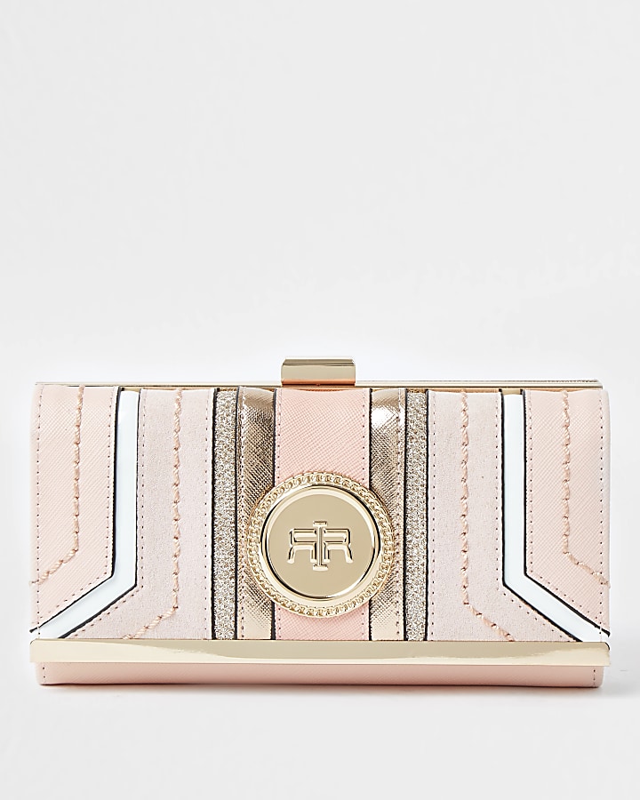 Pink RI coin clip top purse