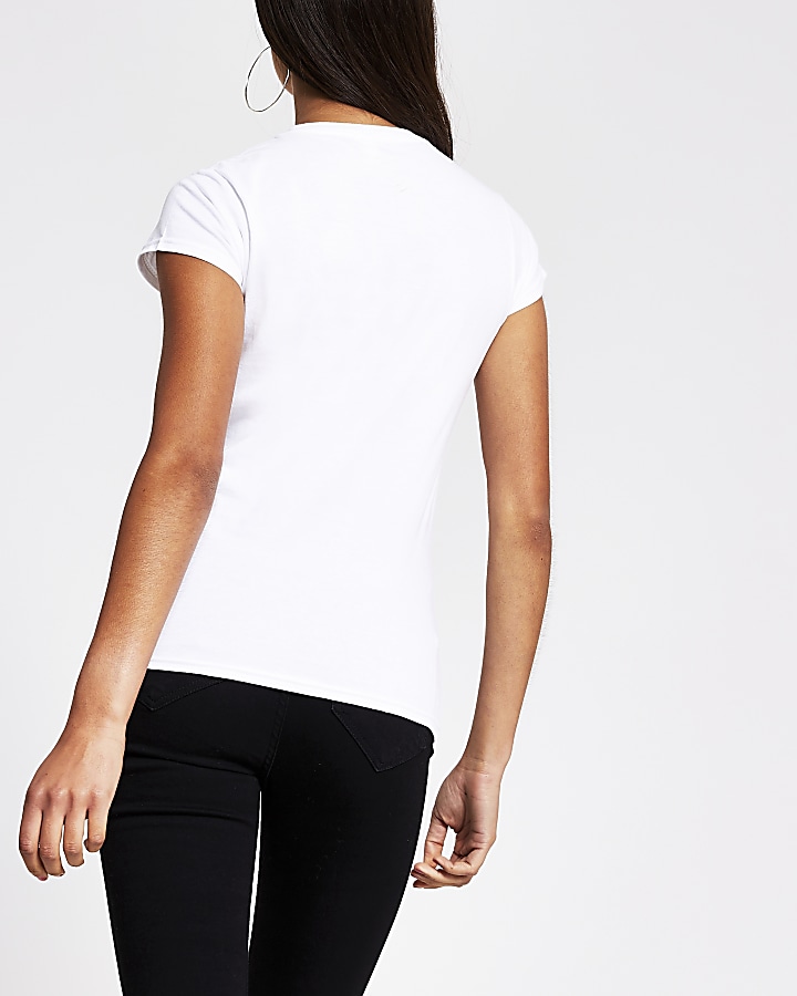 White short sleeve 'Love' print t-shirt