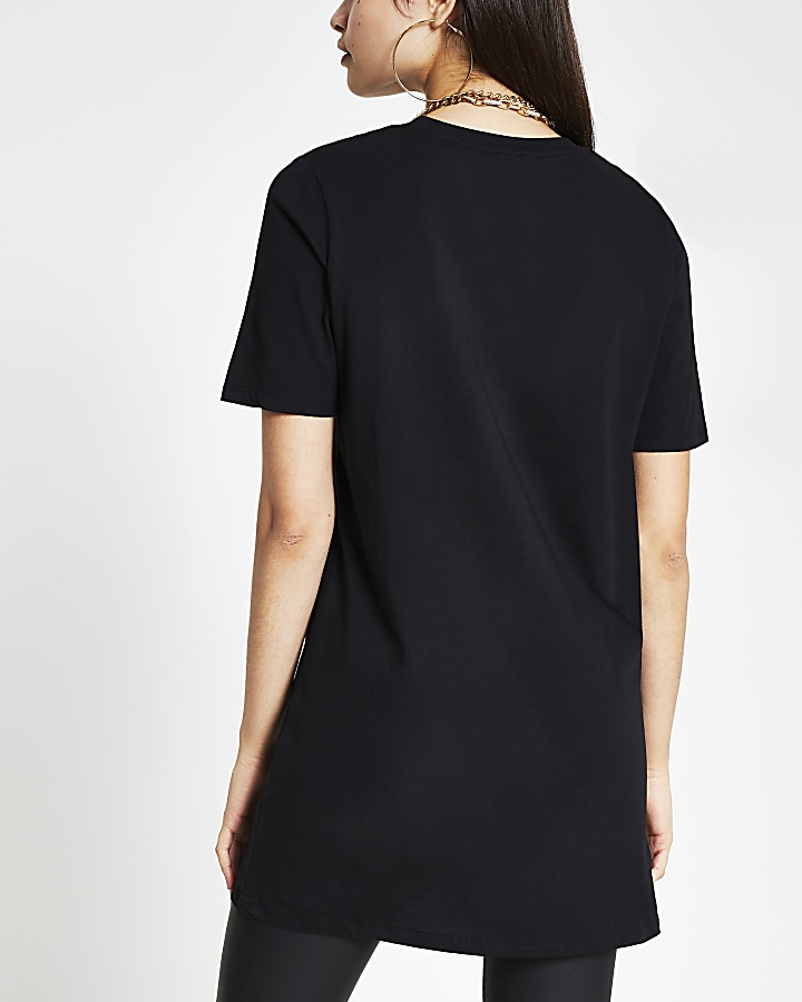 Black short sleeve 'Luxe printed t-shirt