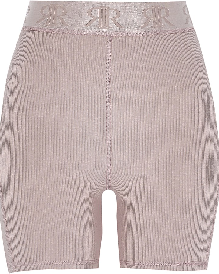 Petite Intimates pink ribbed cycling shorts