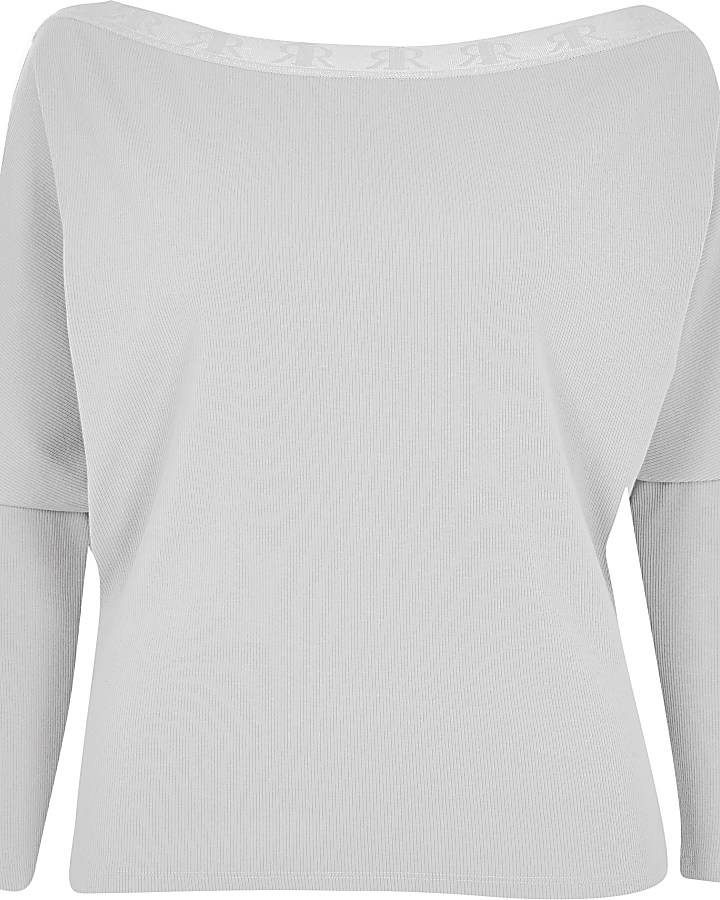 Intimates grey asymmetric RI sweatshirt