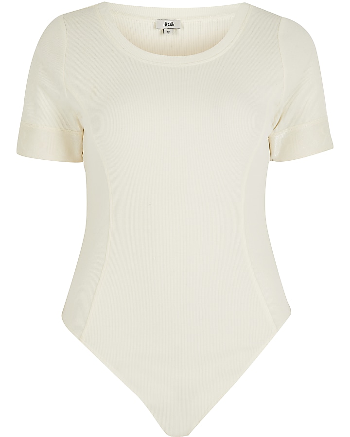 Intimates cream short sleeve RI bodysuit