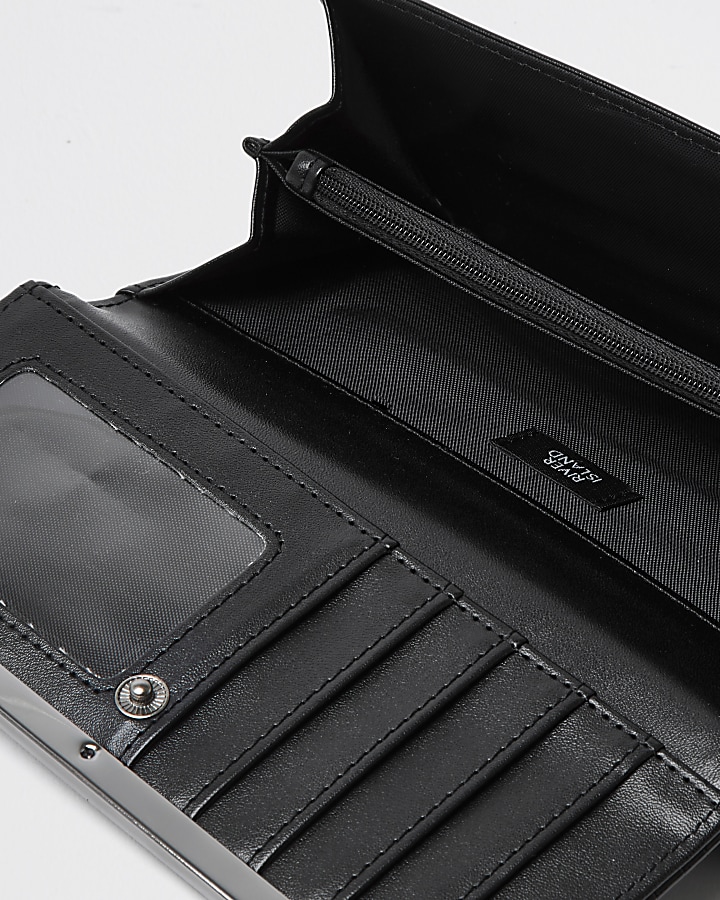Black embellished clip top purses