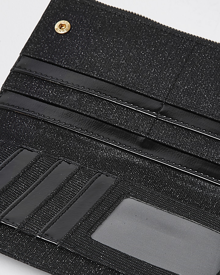 Black zebra metal corner purse