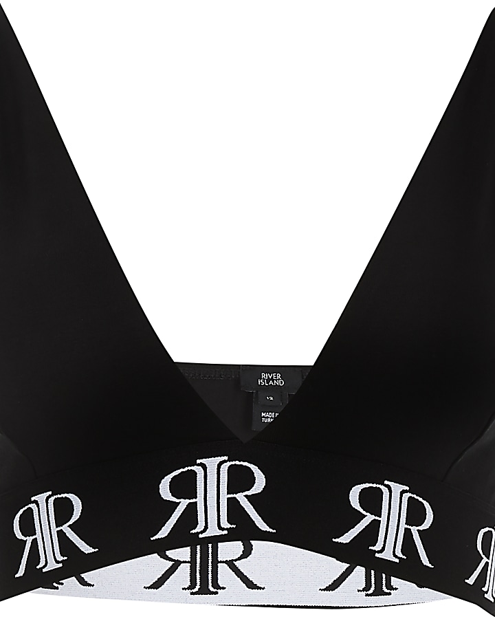 Black RR branded crop top