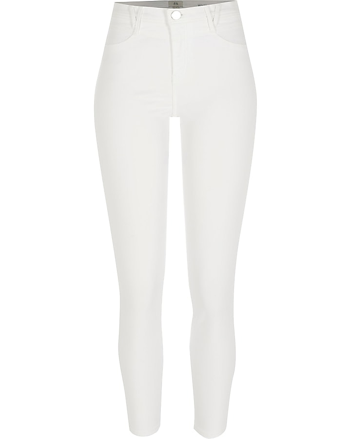 Petite white Molly mid rise jeggings