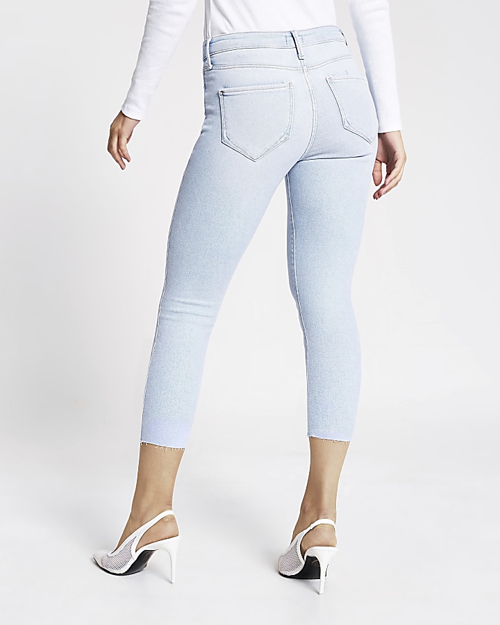 Light blue Molly mid rise cropped jeggings