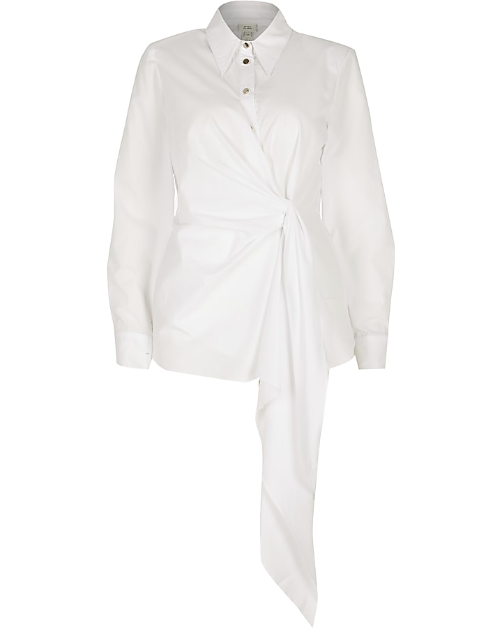 White asymmetric shirt