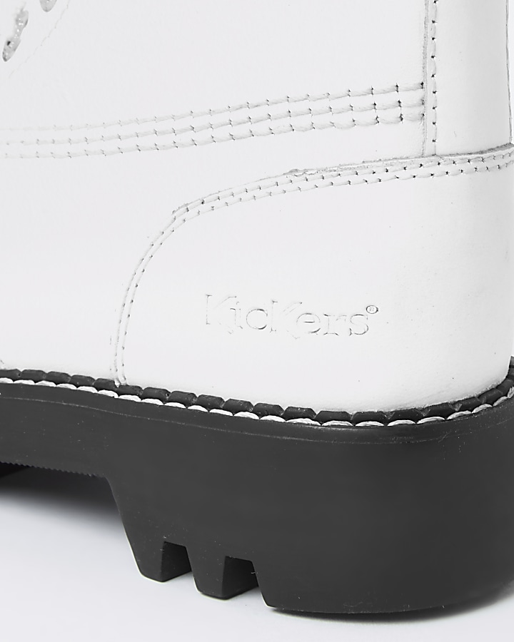 White Kickers ankle boots